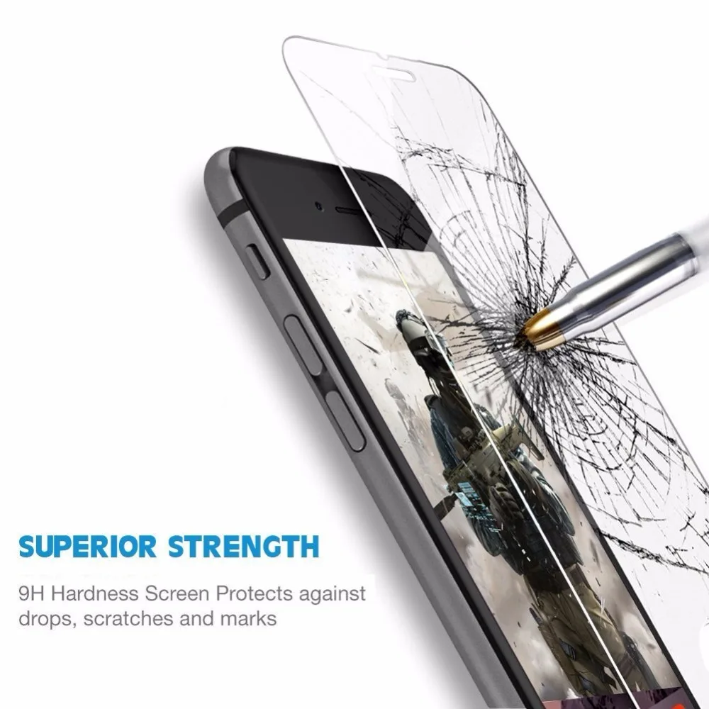 WIT @ WITACE Защита экрана для iPhone X 8 7 6 6S 5 5S SE Plus закаленное стекло 0 3 мм Защитная пленка