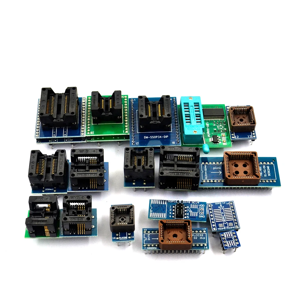 Оригинальный TL866II tl866ii плюс программист + 25 разъем адаптера зажим SOP8 1 8 V nand flash 24 93