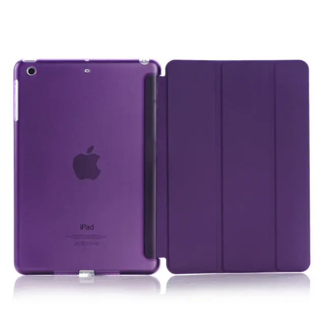 Для iPad Air 1, цветной PU смарт-чехол PFHEU, Магнитный чехол для APPle iPad Air1 retina, выпуск 2013 - Цвет: Фиолетовый