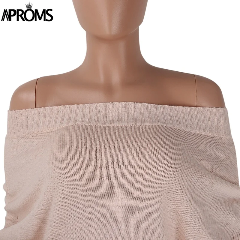 Aproms, новинка, Осень-зима, вязаный крючком свитер, платье, женское, повседневное, рукав летучая мышь, вязанное, высокая талия, свободное, короткое платье, Vestidos