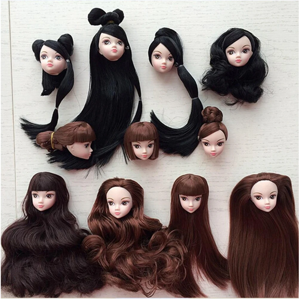 Мульти выбор кукла голова с волосами DIY аксессуары для куклы BJD Кукольный дом
