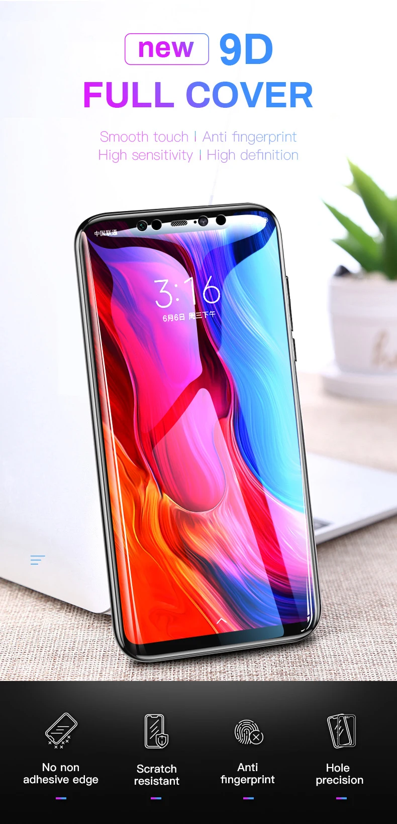 IONCT 9D полное покрытие защитное стекло для Xiaomi Redmi note 7 стекло 5 Pro 5 Plus 5a Redmi 6 Note 6 pro стекло Защита экрана HD xiaomi redmi 6a стекло