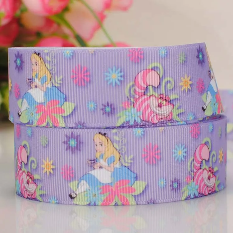 1 &quot25 мм Алиса принцесса принты grosgrain лента DIY ручной работы бант для волос