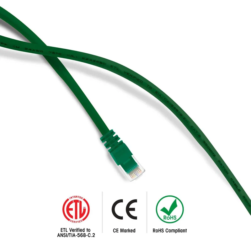 Rj45 8p8c компьютерные кабели cat6 6ft 2 м высокоскоростной зеленый UTP ethernet сетевой патч