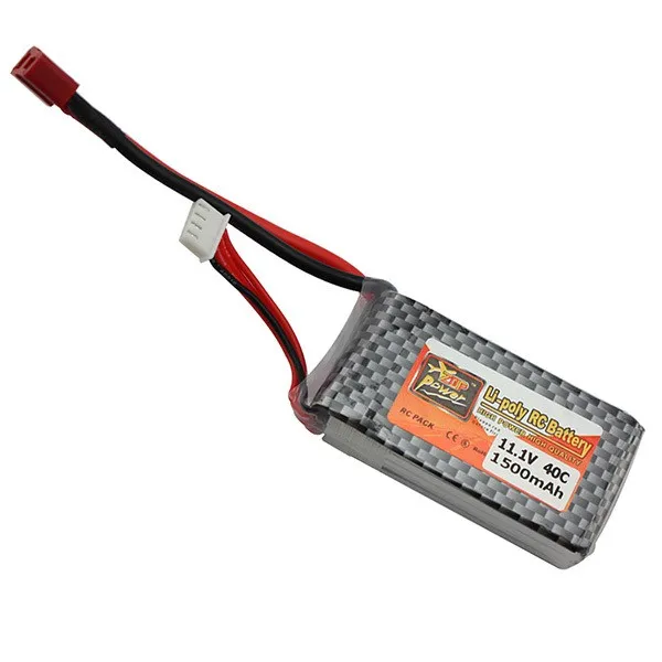 1 шт. LiPo аккумулятор ZOP 11 В 1500 мАч 3S 40C MAX 60C Т образный штекер для радиоуправляемого