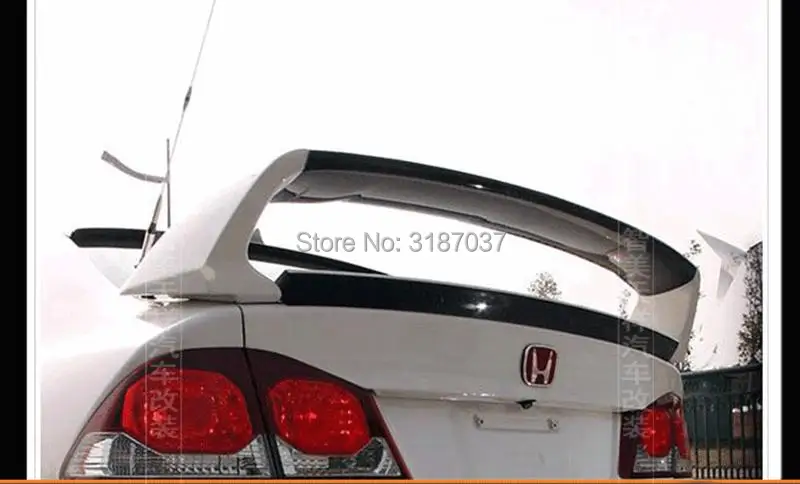 Спойлер для Honda Civic FD2 2006-2011 Неокрашенный задний спойлер на крыло крышу АБС-пластик