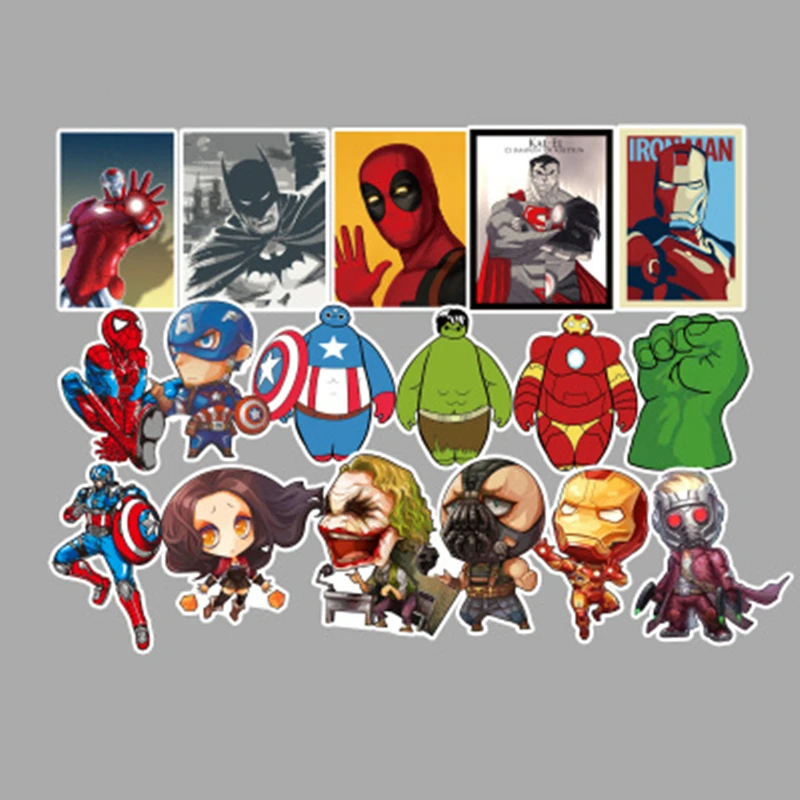 AOSST 50 шт. милые водостойкие супер наклейки герои для MARVEL граффити стикеры