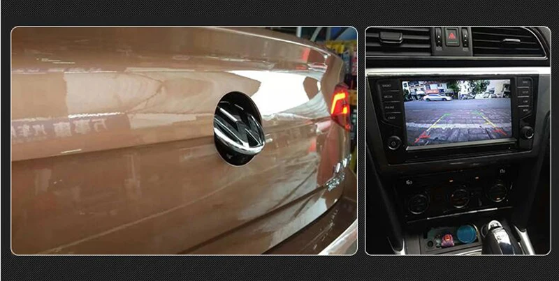 Динамическая трековая камера для VW значок Логотип Смарт Флип заднего вида камера заднего вида для Volkswagen Golf R-line/CC B6/B7/EOS/Polo/Beetle