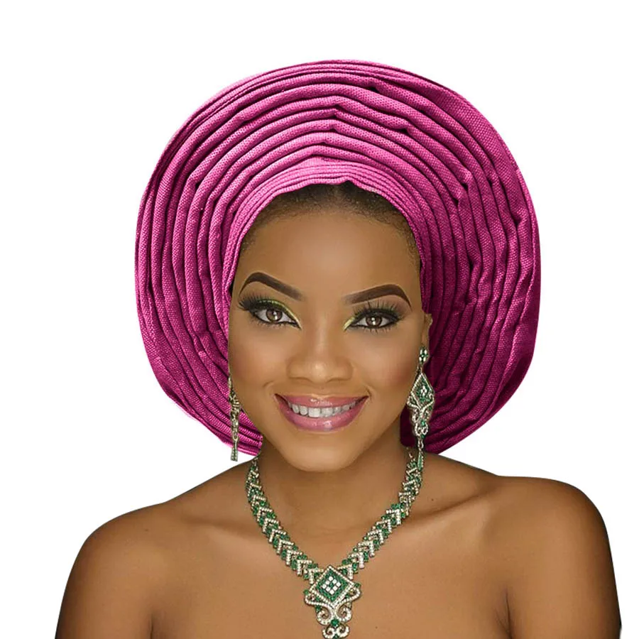 Африканский головной убор aso oke нигерийский ebi auto gele для женщин тюрбан Красивая