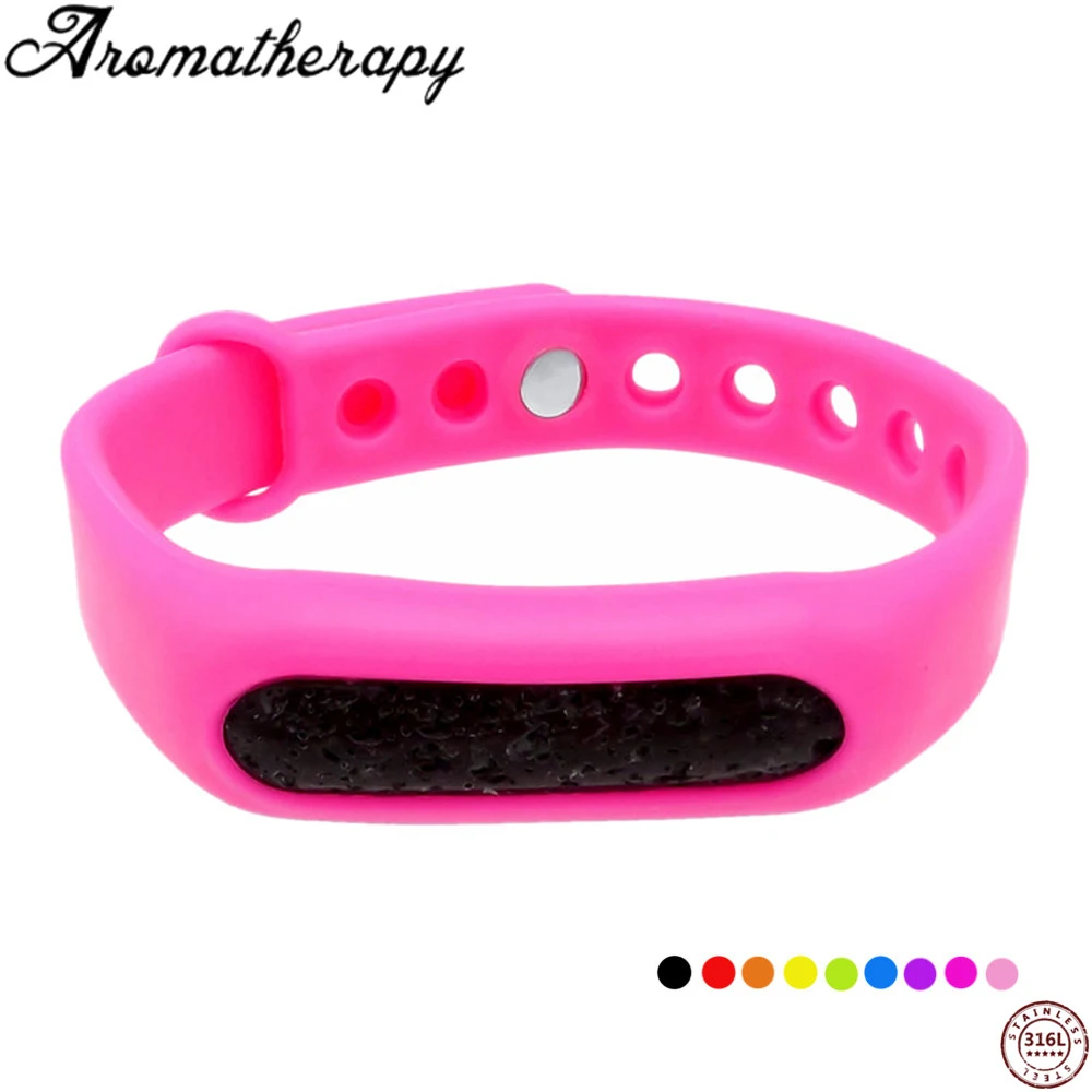 Силиконовый Противомоскитный браслет антимоскитный незаменимый из лавы