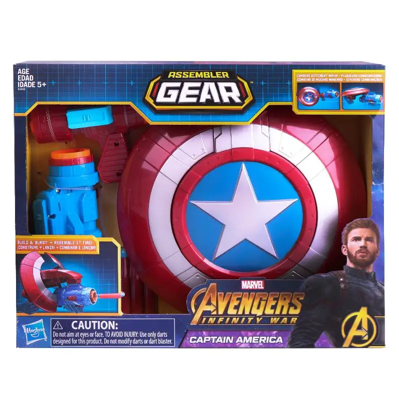 captain american Игрушки Marvel, Мстители, бесконечность, война, Железный Паук, звезда, властелин, Железный человек, капитан, американский Халк, сборщик, снаряжение, супергерой, косплей, оружие - Цвет: captain american