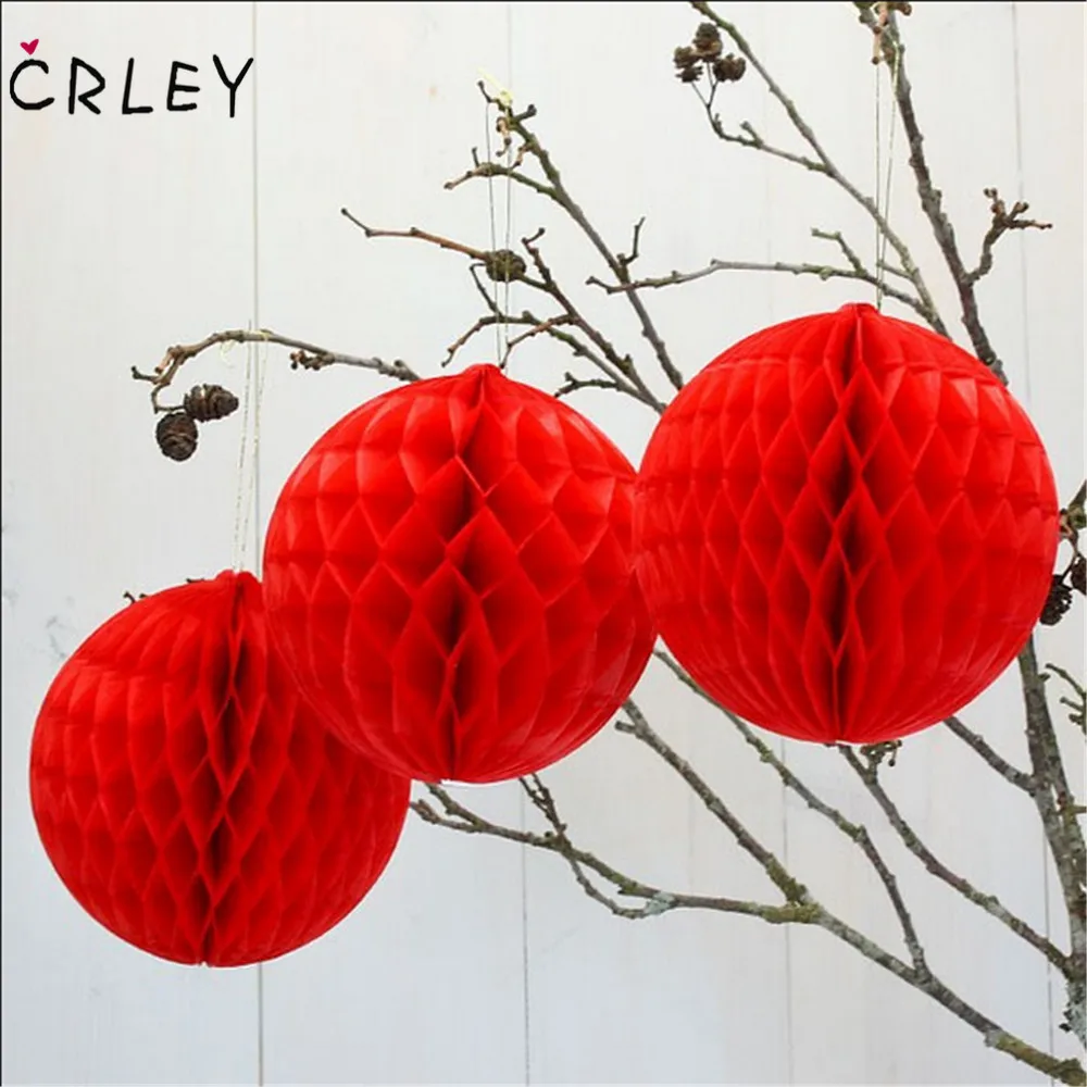 CRLEY 8 дюймов декоративные ткани Бумага Honeycomb Мячи пастельных цветов День рождения