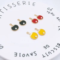 10pcslot table tennis ball sport enamel charms fashion jewelry accessories fit earring diy making charms gold color