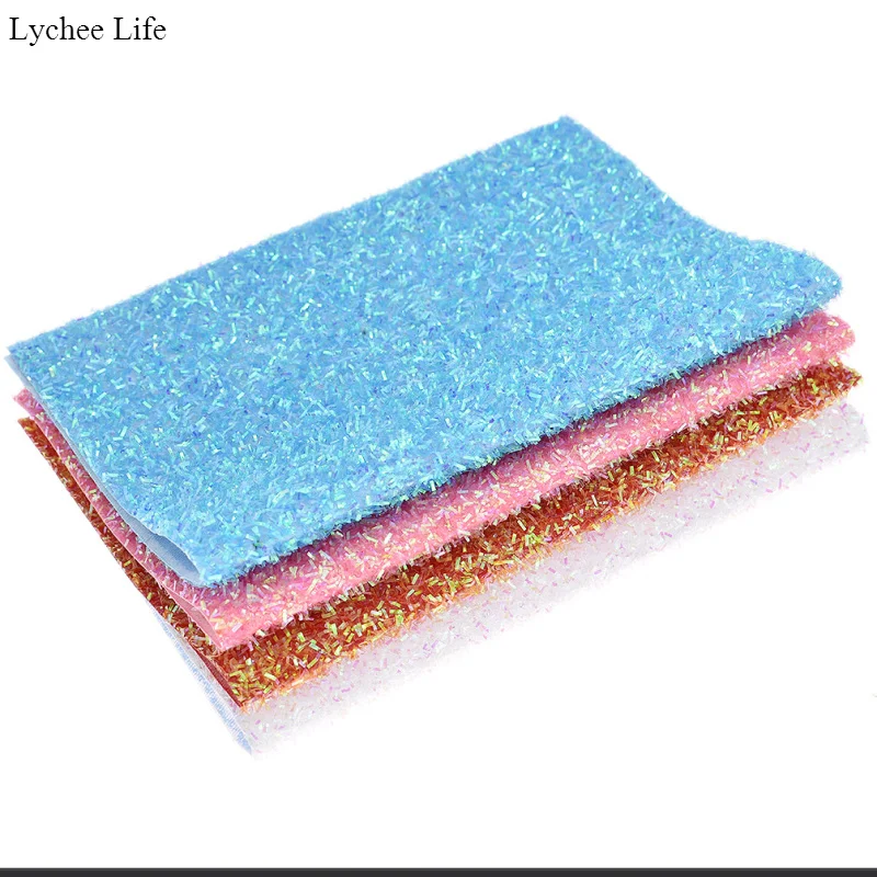 Lychee Life модная блестящая искусственная кожа ткань ручной работы сделай сам Одежда