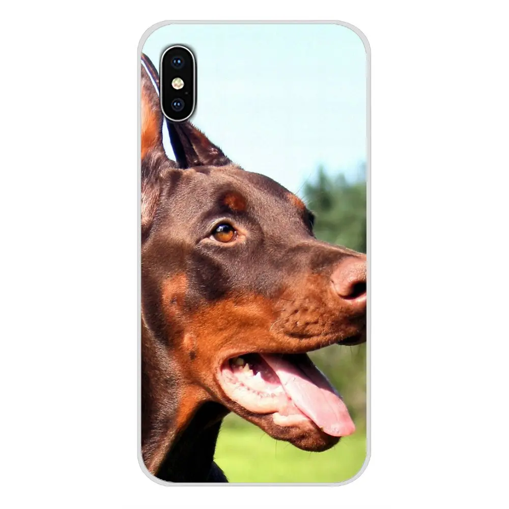 Прозрачный мягкий чехол Doberman Pinscher для Samsung Galaxy S3 S4 S5 Mini S6 S7 Edge S8 S9 S10 Lite Plus Note 4 5 8