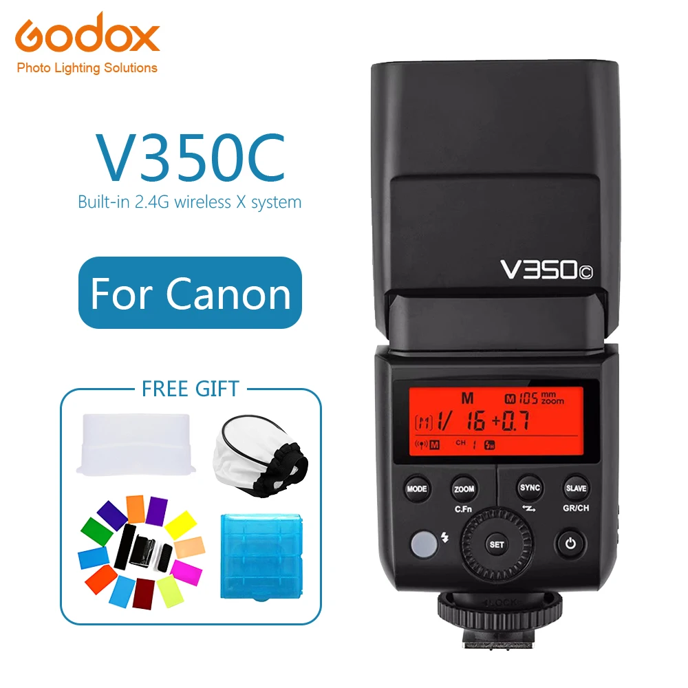 Godox V350 V350C Speedlite вспышка литиевая батарея TTL HSS 1/8000s 2 4G Беспроводная фотография для