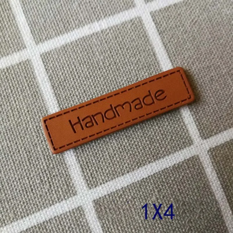 DoreenBeads 20 шт. английские ручные этикетки ПУ кожаные этикетки на одежду бирки для одежды для DIY джинсовые мешки обувь Швейные аксессуары