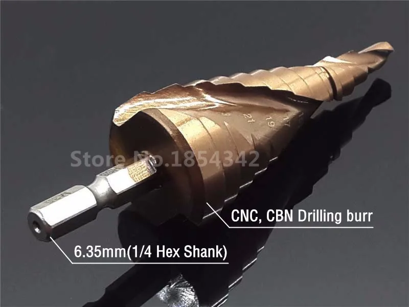 HSS CO M35 шестигранный хвостовик 5-27 мм спиральный паз Broca металлический шаг конус сверло из нержавеющей стали отверстие пилы резак древесины электроинструмент