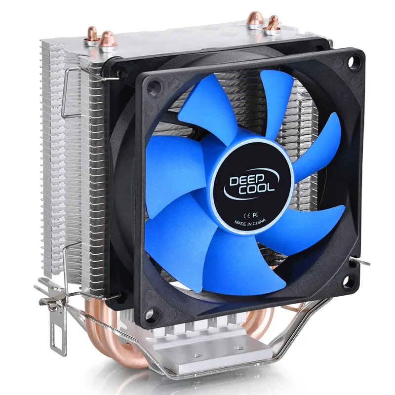 Кулер для мини процессора Deepcool радиатор с двумя тепловыми трубками Intel LGA 775/115x AMD