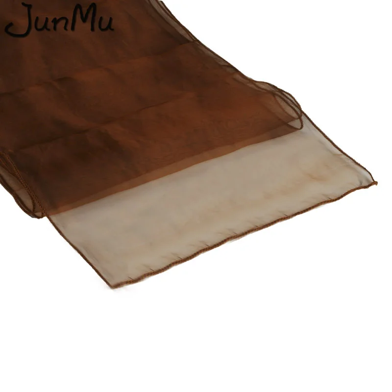 chocolate 5 шт./лот изящная ткань органза 30 см x 275 см узкая скатерть из органзы подлокотники лента для свадьбы для вечеринки, дня рождения Рождество Декор - Цвет: chocolate