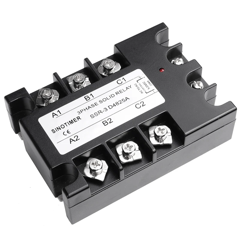 Sinotimer 25A DC AC 3 фазы твердотельные реле SSR D4825A модуль реле|Реле| |