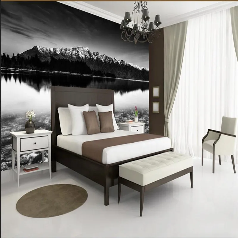 3d обои для фотосъемки с изображением снежного горного озера Современные