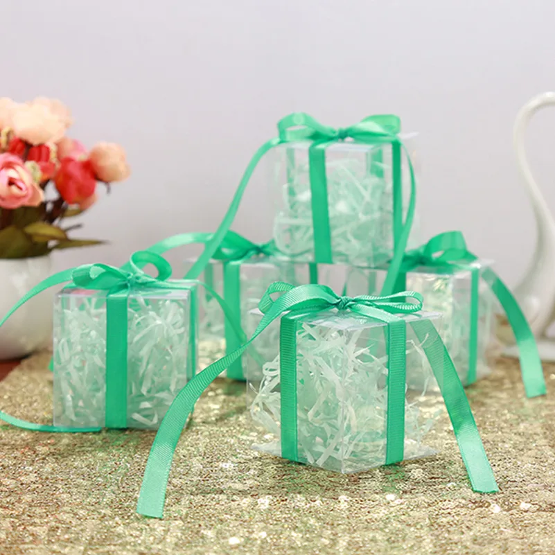 40 шт. новая коробка для конфет 6*6*6 см поставляется с корсажной лентой коробки