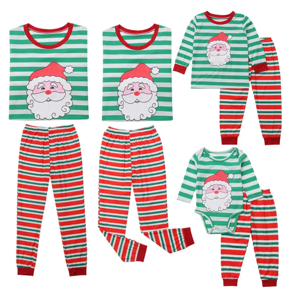 Christmas Family Pajamas Set Xmas Adult Women Kids Sleepwear Nightwear Outfits Families Photography Props | Мать и ребенок