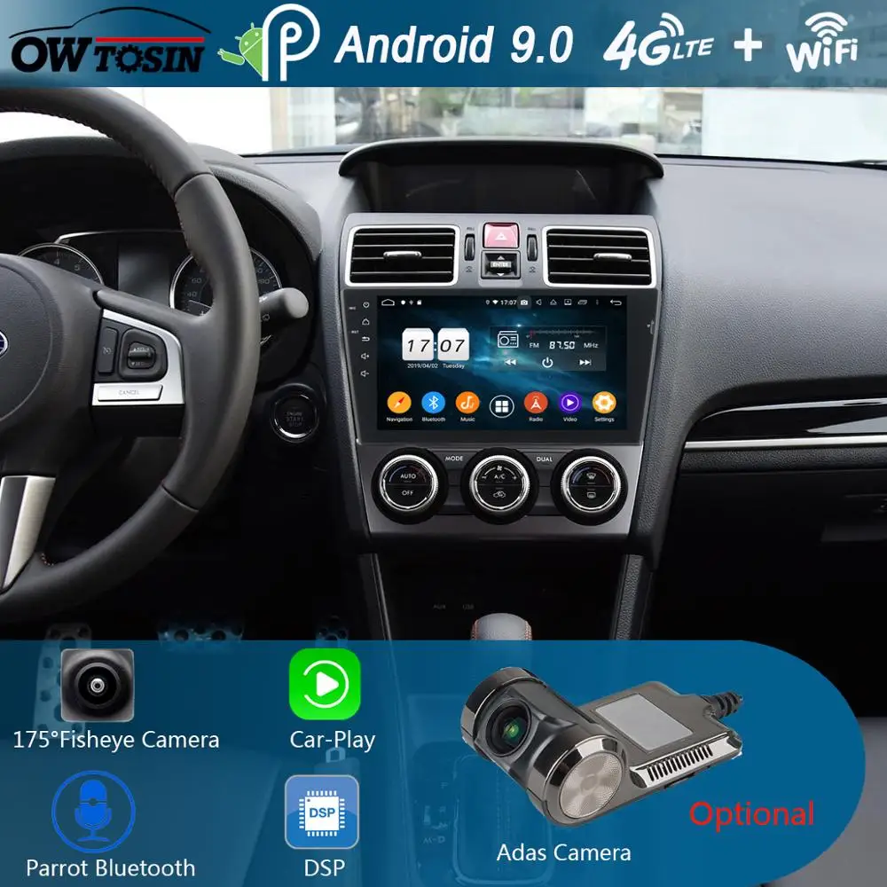 Автомобильный мультимедийный плеер 9 &quotIPS 8Core 4G 64G Android 0 для Subaru WRX Forester 2015 2016 2017 2018