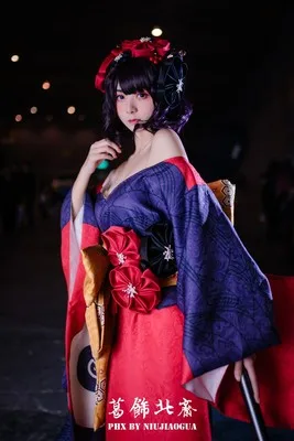 FGO Fate Grand Order Katsushika Hokusai I II кимоно юката платье униформа наряд аниме женские