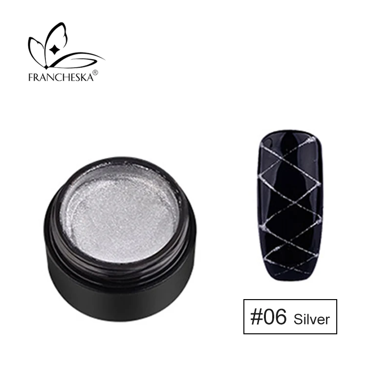 Spider gel 06 Francheska креативный рисунок проволоки ногтей гель точка к линии живопись гель лак вытягивание паук ногтей художественный Гель-лак для ногтей - Цвет: Spider gel 06