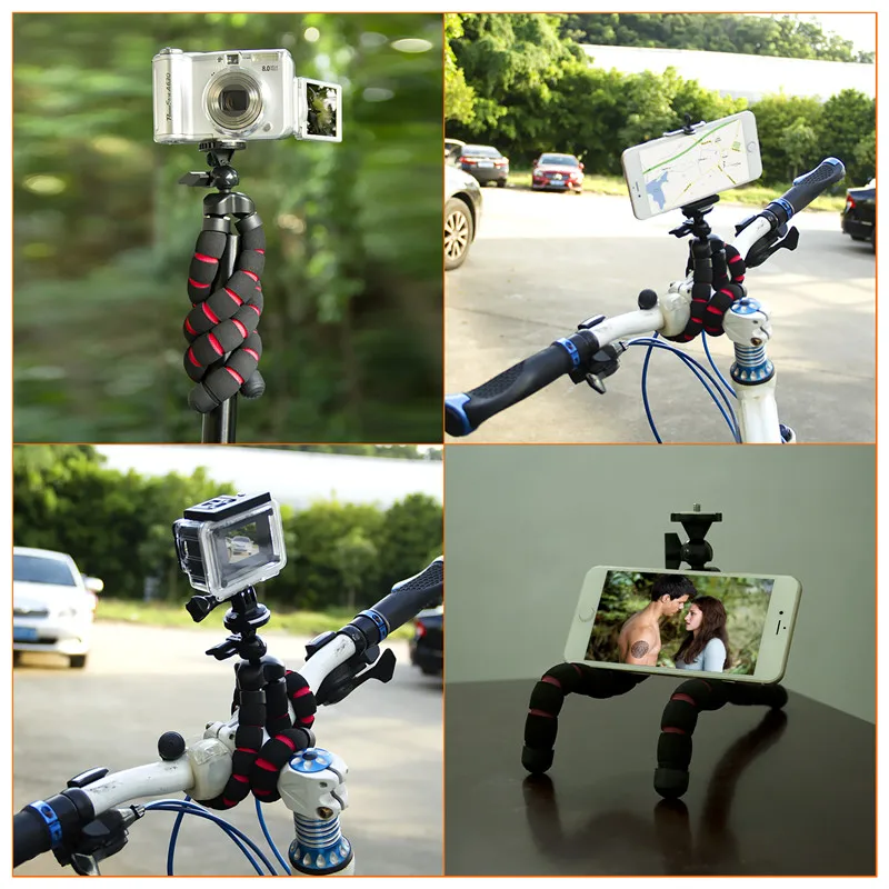 Гибкий штатив fosoto для цифровой камеры мини Трипод с держателем Gopro hero 2 4 3 и 3|mini