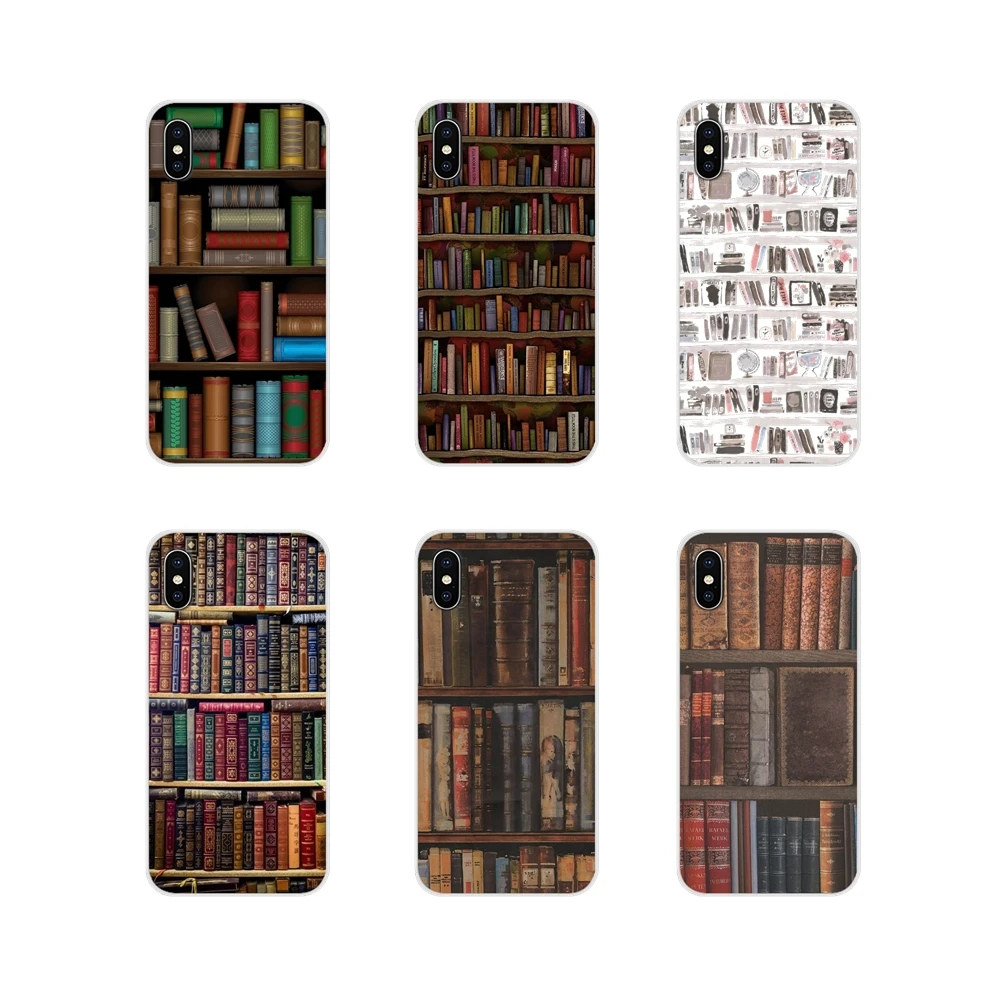 Для Samsung Galaxy S4 S5 MINI S6 S7 edge S8 S9 S10 Plus Note 3 4 5 8 9 Ретро книжная полка библиотека шаблон