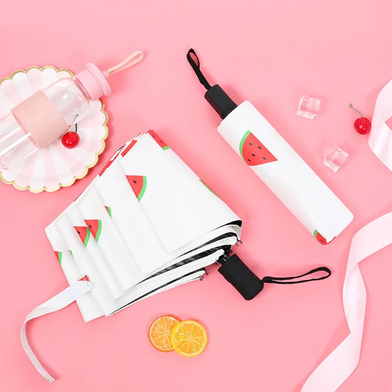 Автоматический зонт с забавным фруктовым принтом для женщин и мужчин