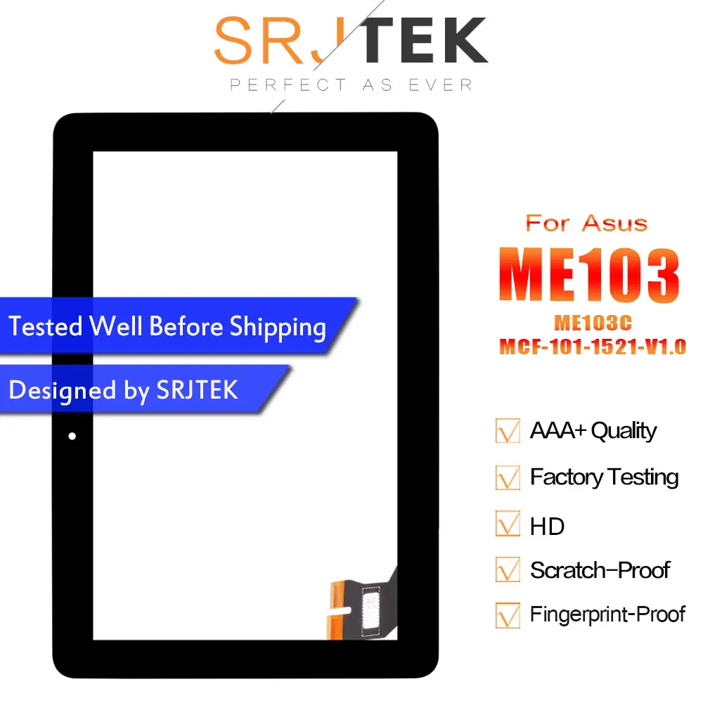 

Black White 10.1" For ASUS MeMo Pad ME103 K010 ME103C Touch Screen Digitizer Glass Panel Sensor MCF-101-1521-V1.0