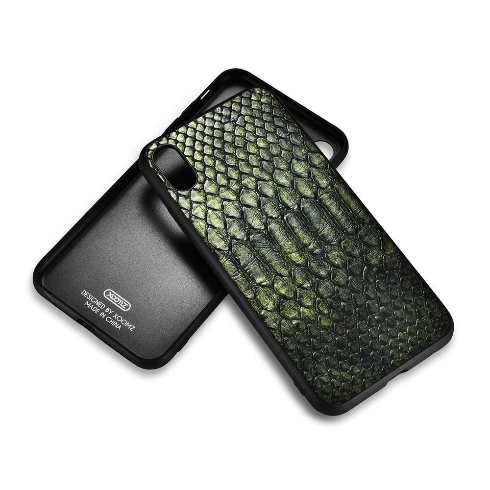 XOOMZ Brand for iPhone XR Case PU Leather Phone cases Python Texture Ultra thin Back Cover |