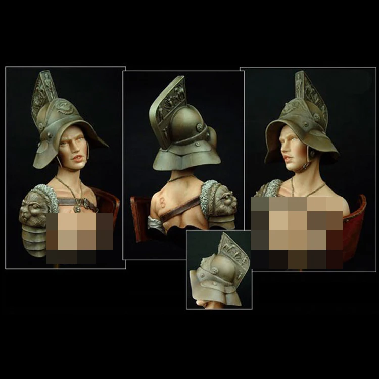 1/10 Gladiatrix полимерная модель бюста GK воин античной женщины в разобранном виде и без