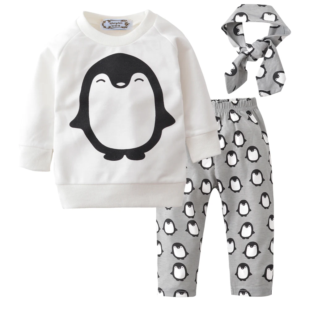 Newborn Baby Boys Girl Clothes Outfits 2018 Autumn Tops Coat+Pants +Headband Infant Toddle 3 Pieces bebe kids Clothing Set | Детская
