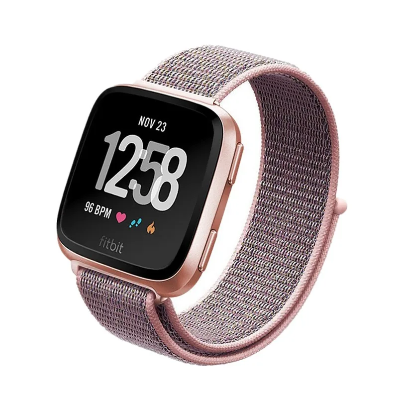 Для Fitbit Versa регулируемый ремешок фитнес Смарт Браслет Оранжевый нейлоновый для