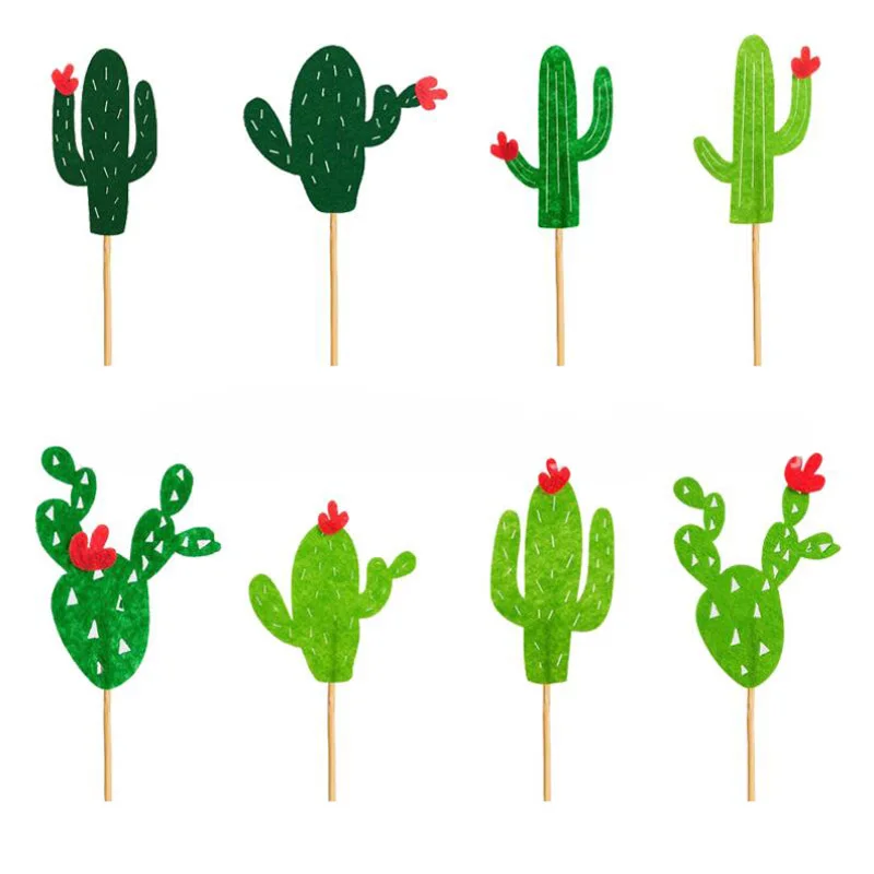 8 шт. Топпер для капкейков С КАКТУСОМ украшения торта на свадьбу день рождения