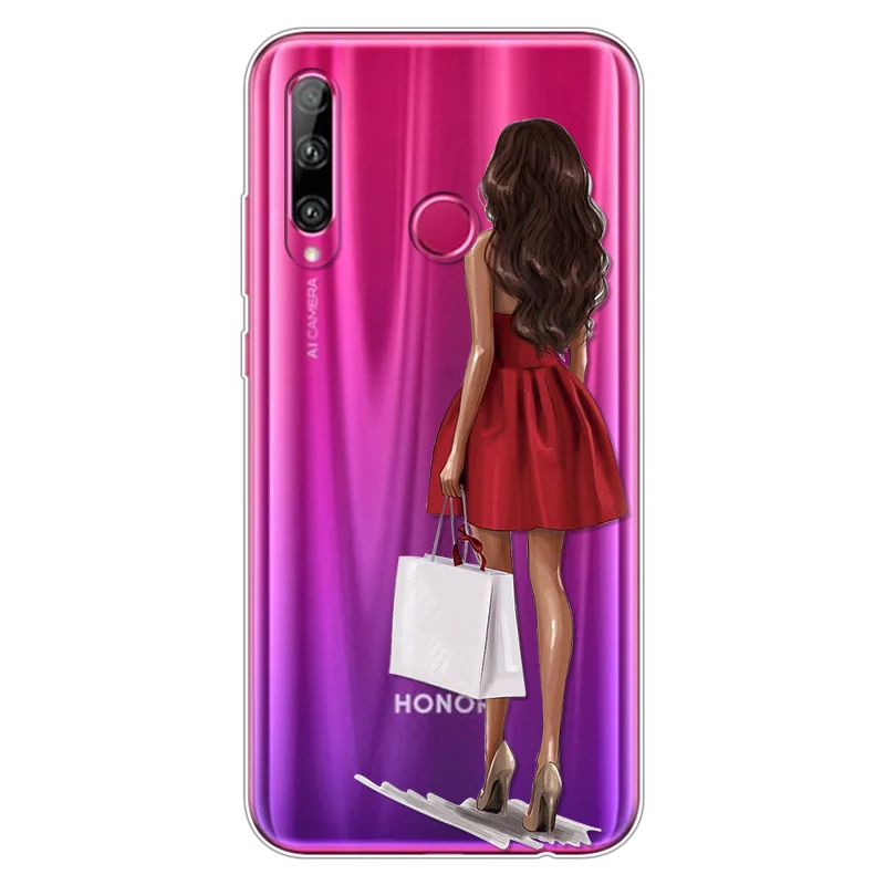 Модный чехол для Huawei Honor 10i 20i из мягкого ТПУ для Honor 10 20 Lite 6,21 дюйма, цвет черный, коричневый - Цвет: 0chonqun