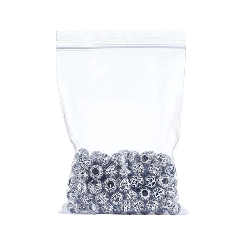 

100pcs Mixed Hollow European Beads Tibetan Style Zinc Alloy for Jewelry Making DIY Bracelet Necklace Hole: 4mm