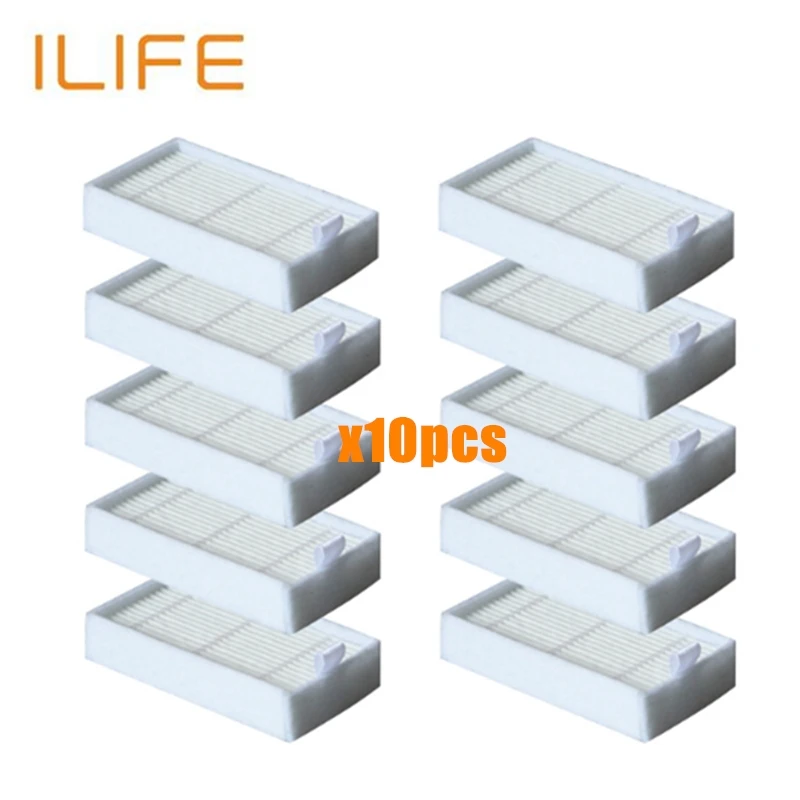 Filter10p Боковая щетка+ hepa фильтр+ Швабра Ткань+ основной пылевой фильтр+ волшебная паста для ilife V50 V55 v5 v5s v5s pro x5 V3 V3s запчасти пылесоса - Цвет: Filter10p