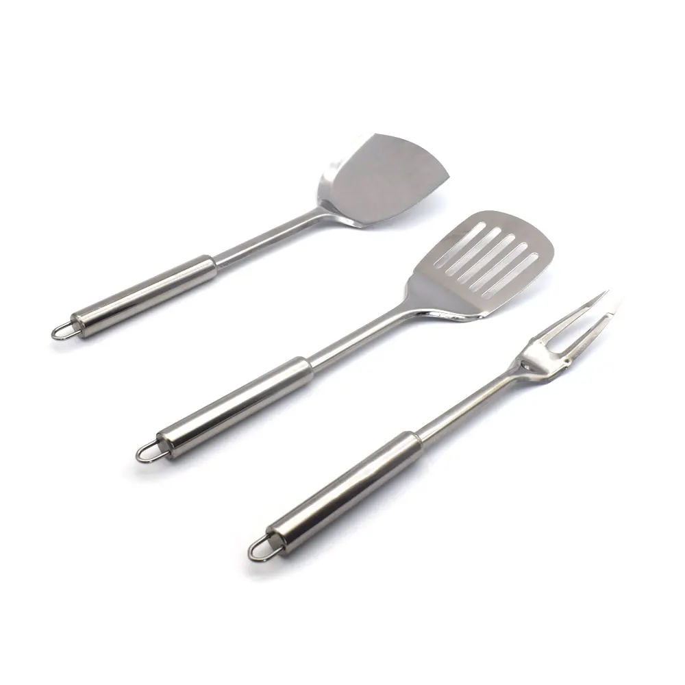 3pcs shovel Sweettreats 32 см плавающие ульи антипригарные сковороды кухонная посуда Бездымная Сковорода кастрюли с крышкой из нержавеющей стали длинная ручка - Цвет: 3pcs shovel