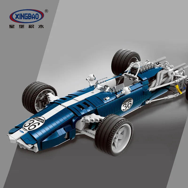 XINGBAO 03022 техника серии синий комплект гоночных автомобилей конструкторных блоков
