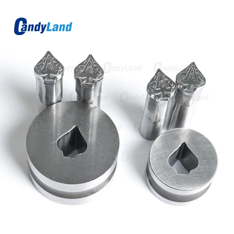 

CandyLand Spade A Milk Tablet Die 3D Pill Press Mold Candy Punching Die Custom Logo Calcium Tablet Punch Die For TDP Machine