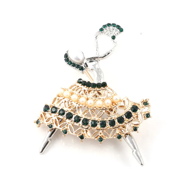 Новинка 2017 года красивый классический Танцы девушка Броши букет Зажимы горный