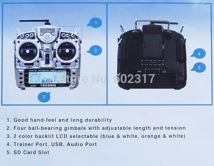 Бесплатная доставка FrSky 2.4 ГГц ACCST таранис X9D плюс цифровой телеметрии передатчик
