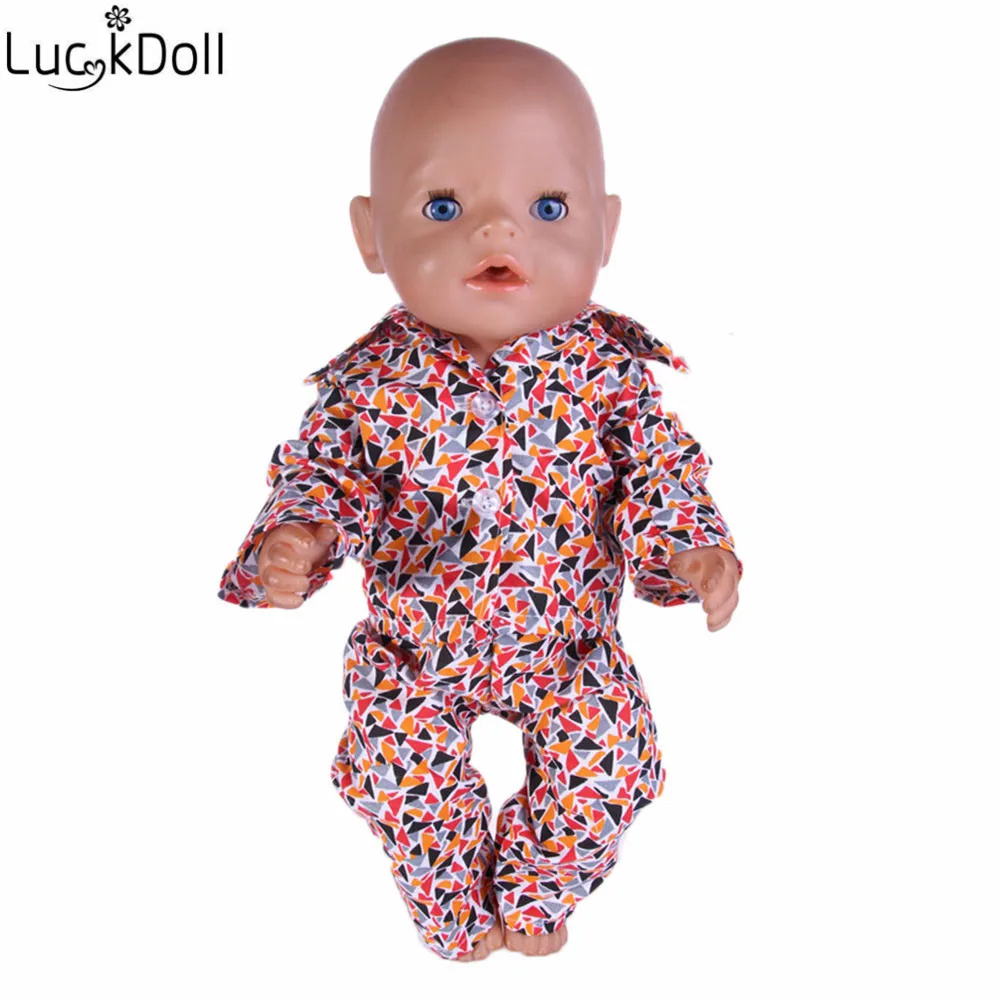 Luckydoll 15 шт. новая одежда куклы пижамы подходит 18 дюймов Американский 43 см BabyDoll аксессуары игрушки Детские лучшие рождественские подарки