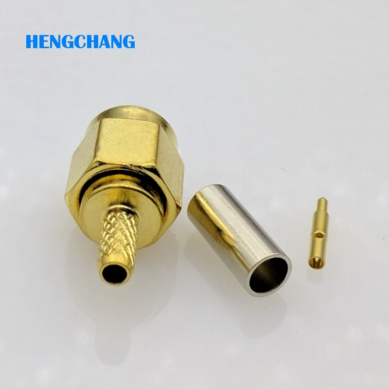 SMA Штекерный разъем обжимной RF для 50 1 5 RG174 RG316 LMR100 коаксиальный кабель 10 шт .|connector